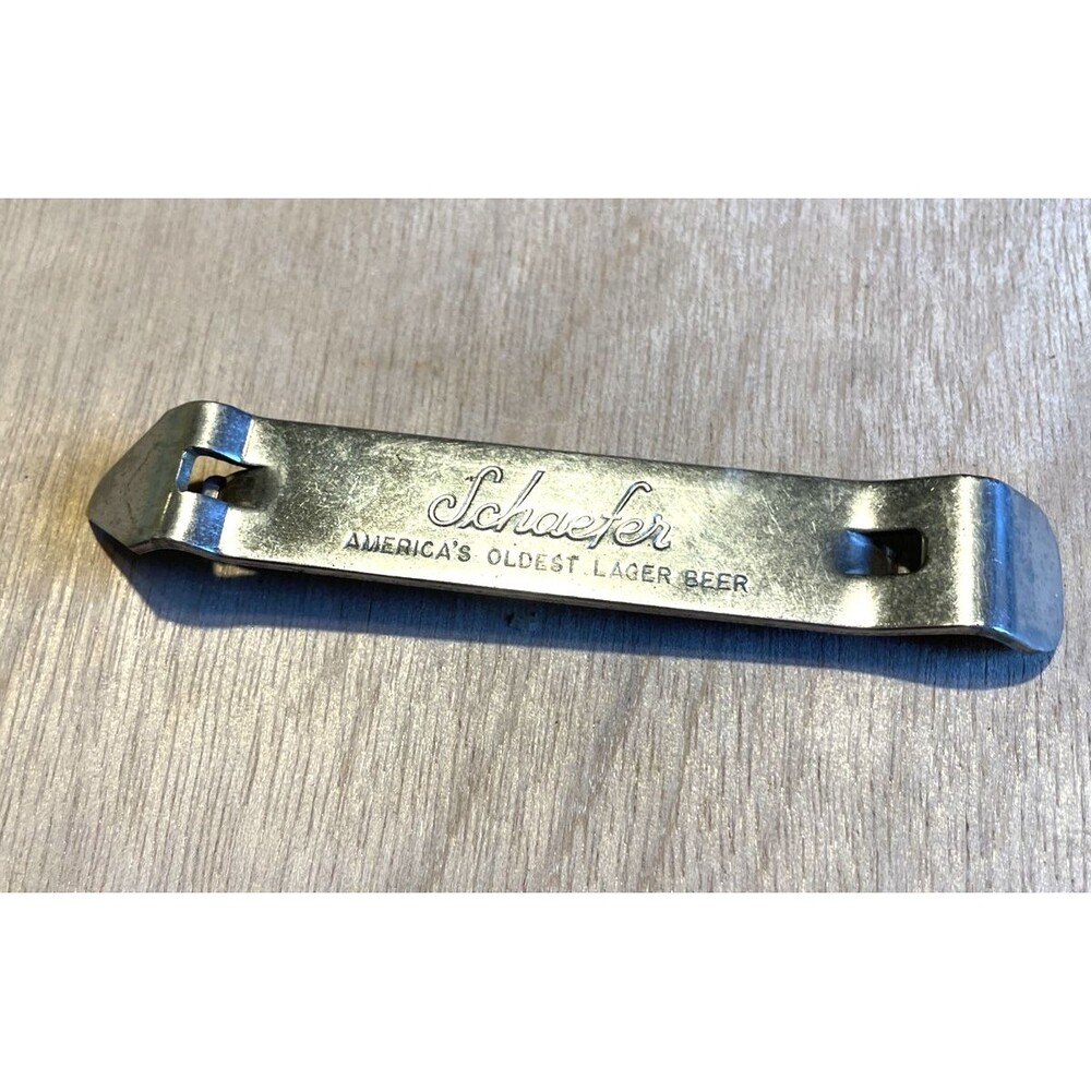 Vintage Schaefer Beer Can and Bottle Opener Americas Oldest Lager Beer